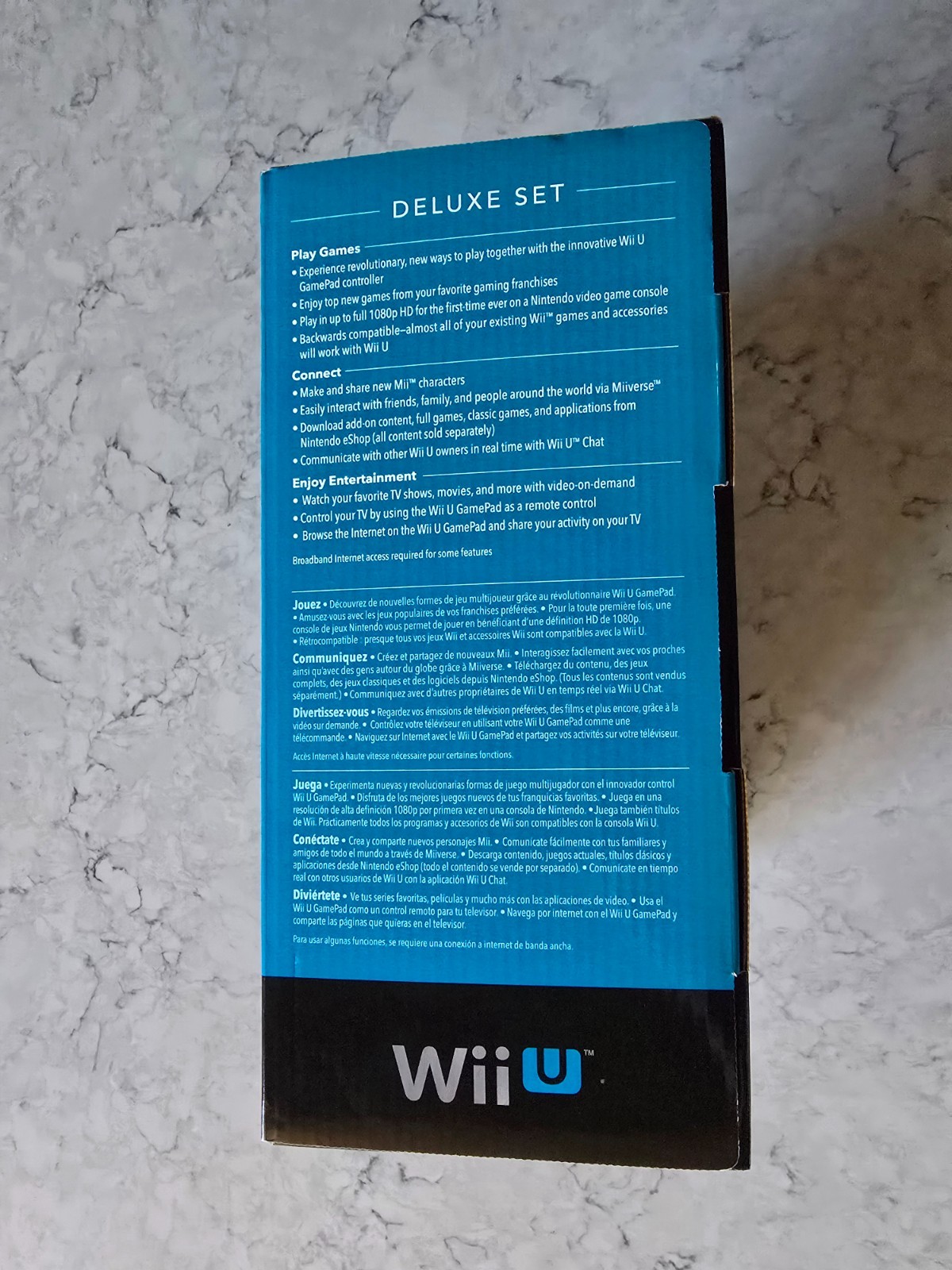 Nintendo Wii U 32gb Console Deluxe Set Black System Nintendo Land Bundle New!!