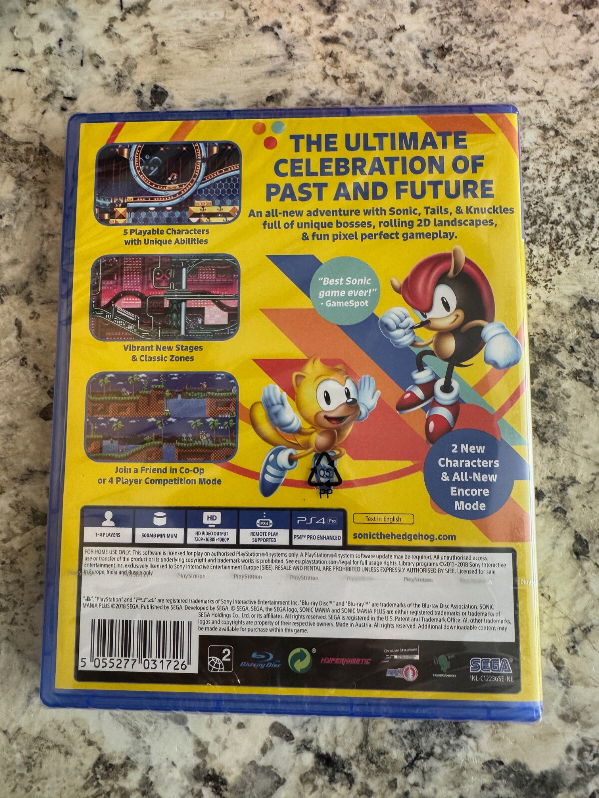Sonic Mania Plus PS4 Brand New Factory Sealed