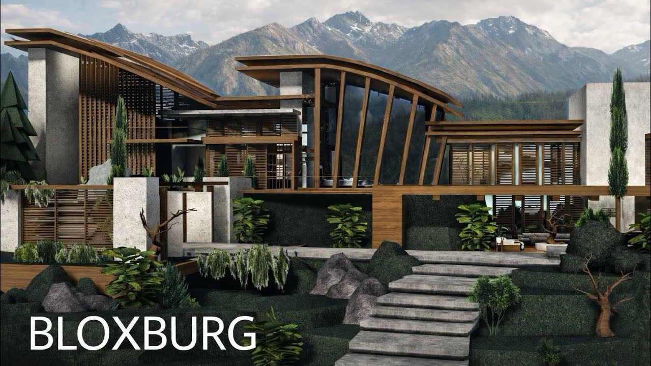 SPRING MODERN MANSION BLOXBURG.CHECK DESCRIP.FAST BUILDER FOR AFFORDABLE PRICE