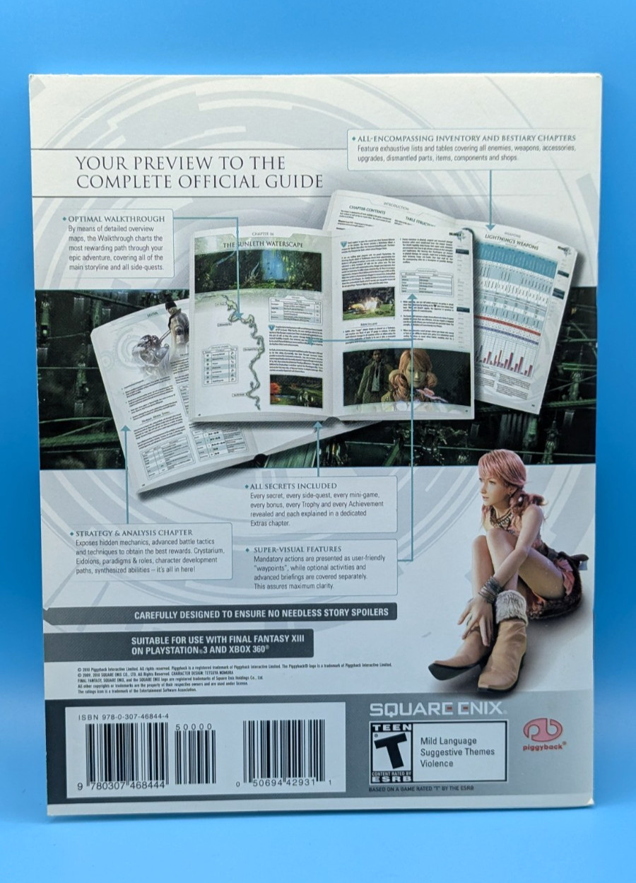 Final Fantasy XIII +Guide XIII-2 Novella Edition XIII-3 Returns PS3 Complete Set