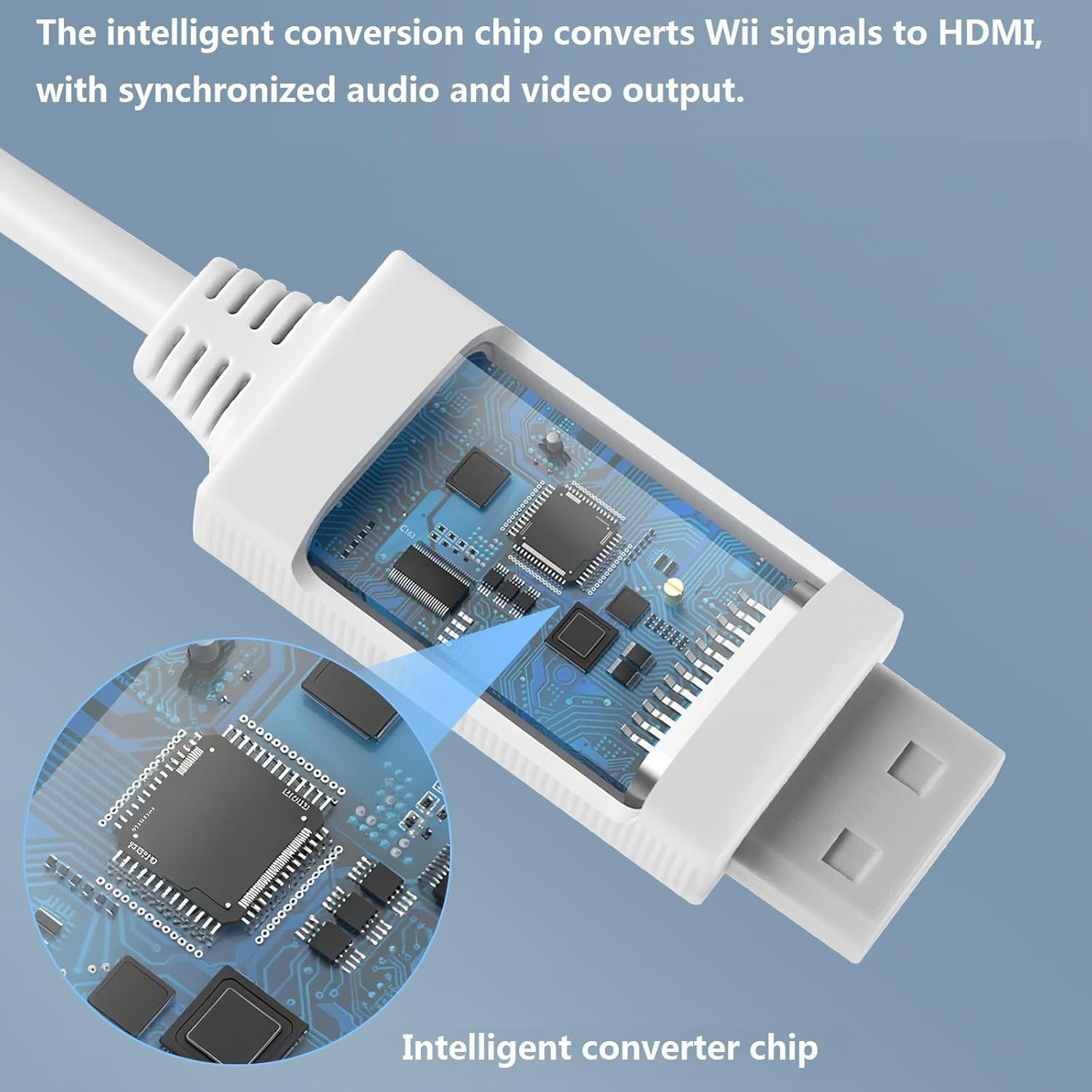 5Ft WII to HDMI Converter Cable Adapter,For Use with Full HD 1080P Devices