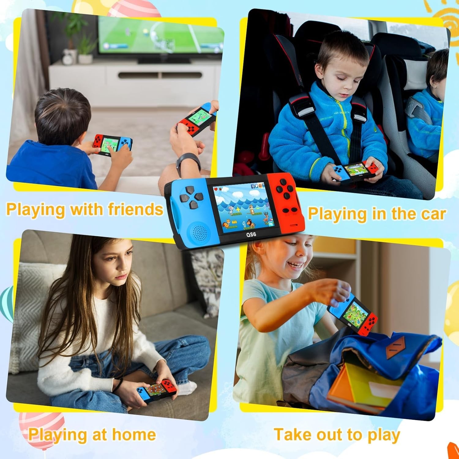 Handheld Games for Kids with Built-in 100+ Classic Retro Games, 3.2″ IPS Scre…