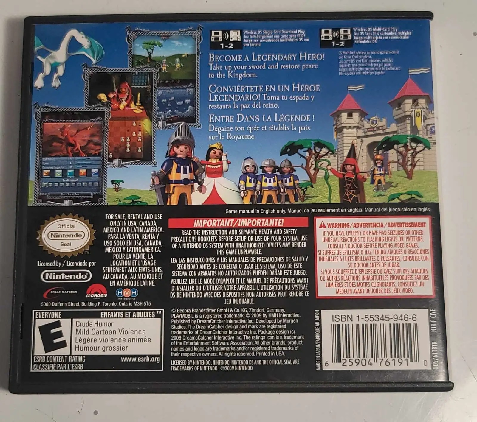Playmobil Knights (Nintendo DS, 2010) CIB – Tested