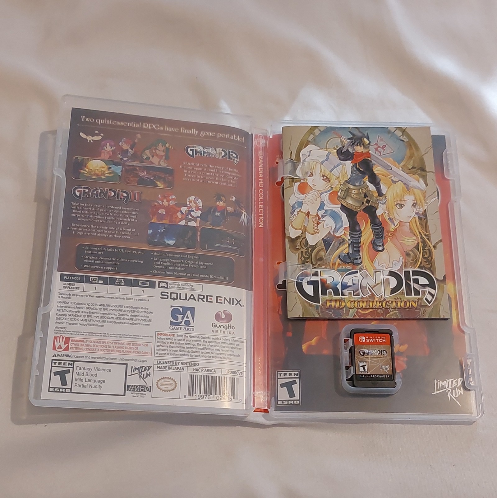 Grandia HD Collection Nintendo Switch Limited Run Games Square Enix T NTSC 2019