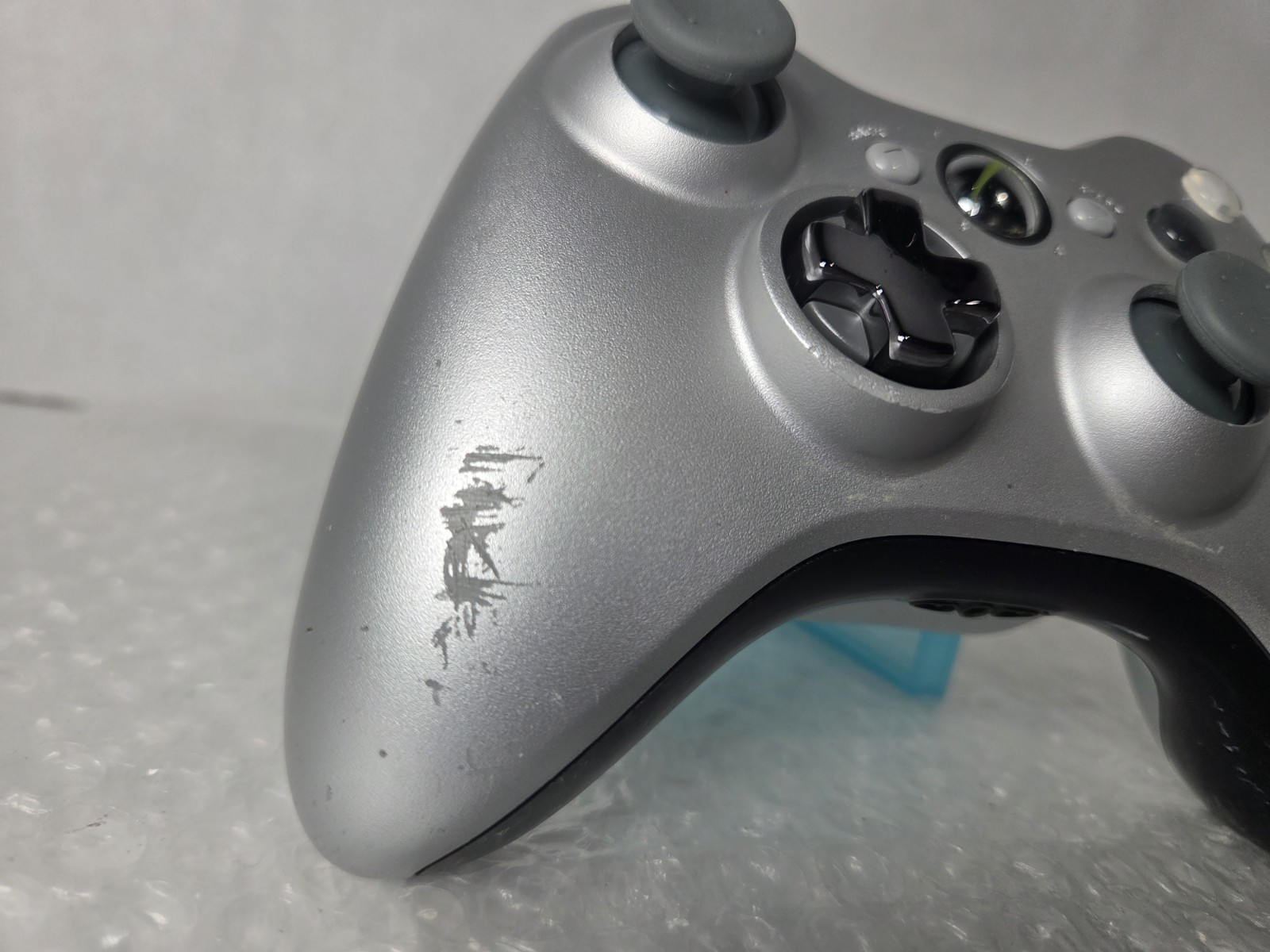 Microsoft Xbox 360 Wireless Video Game Controller Silver Gray New Sticks Tested