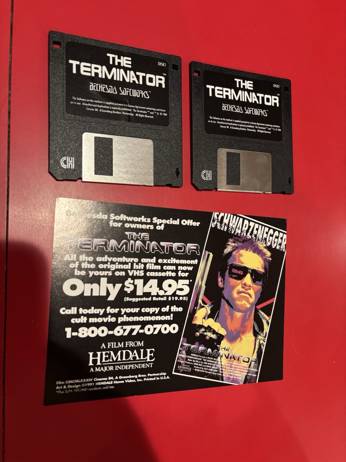 Bethesda Softworks The Terminator 1991 PC Game (2) 3.5 disks