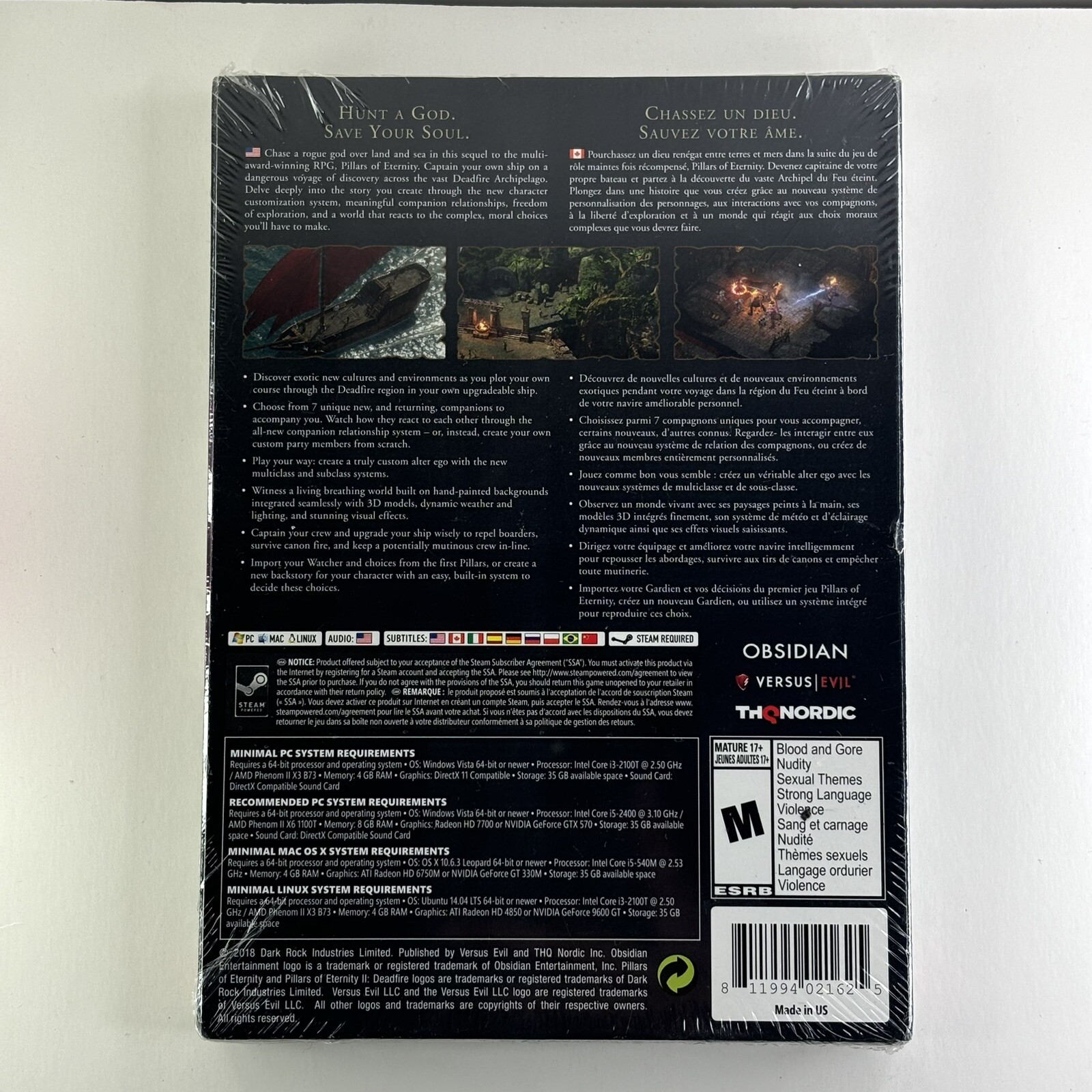 Pillars of Eternity II: Deadfire – Linux / MAC / PC Steam Required NEW SEALED