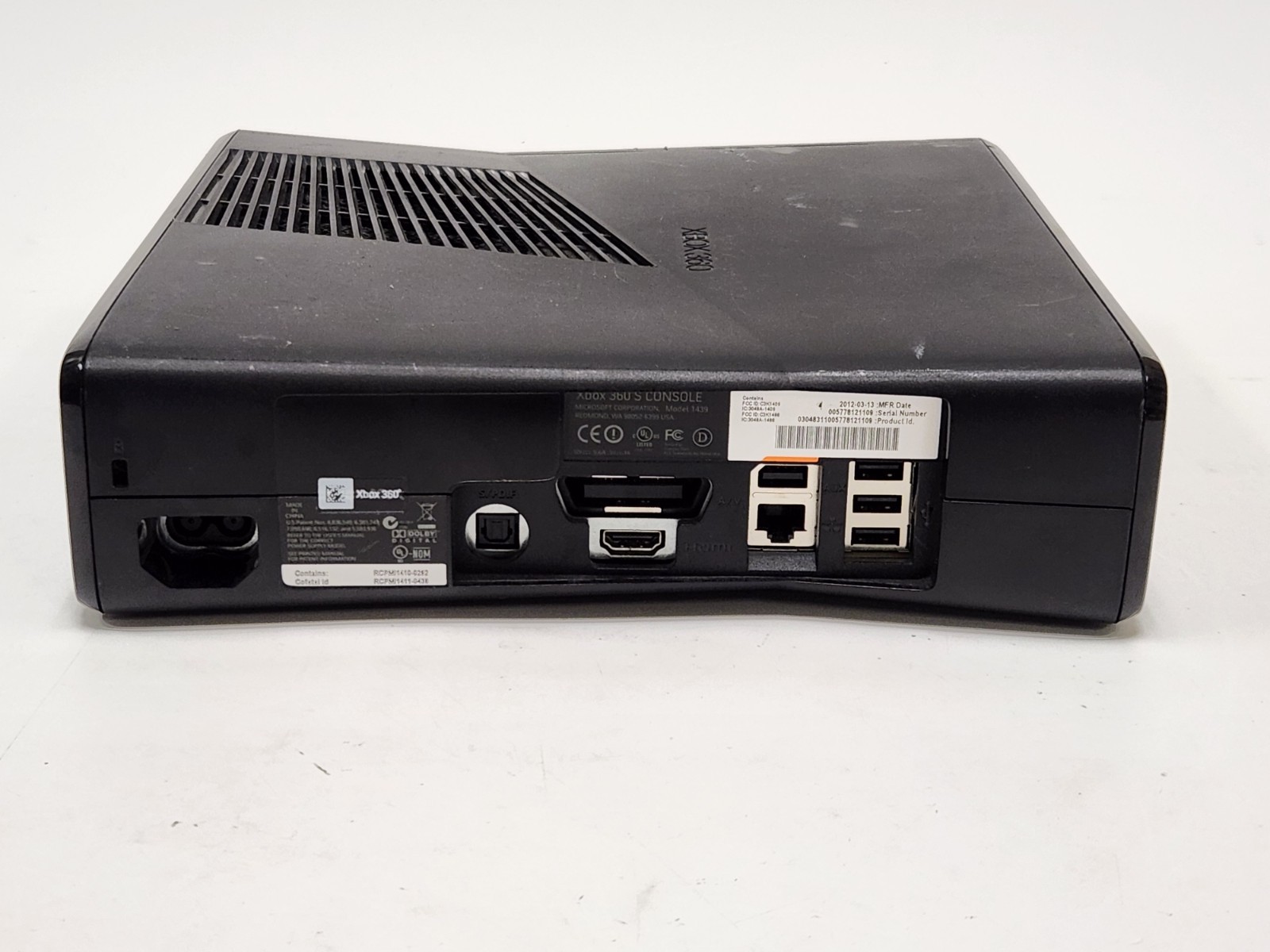 Microsoft Xbox 360 S 1439 4GB Console – Tested and Working – NO ADAPTER