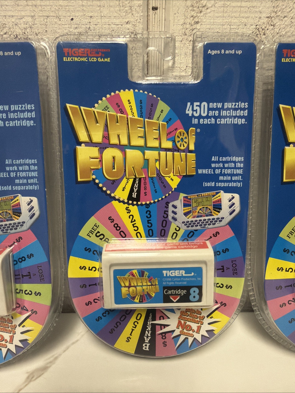 Tiger Electronics Wheel of Fortune Handheld Electronic Game Cartridges Lot Of 3