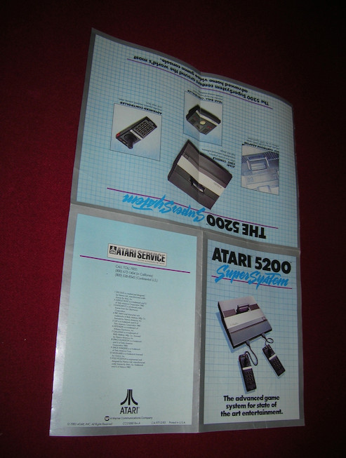 Atari 5200 Super System Fold Out Promo Insert Pamphlet Gaming Catalog 1983