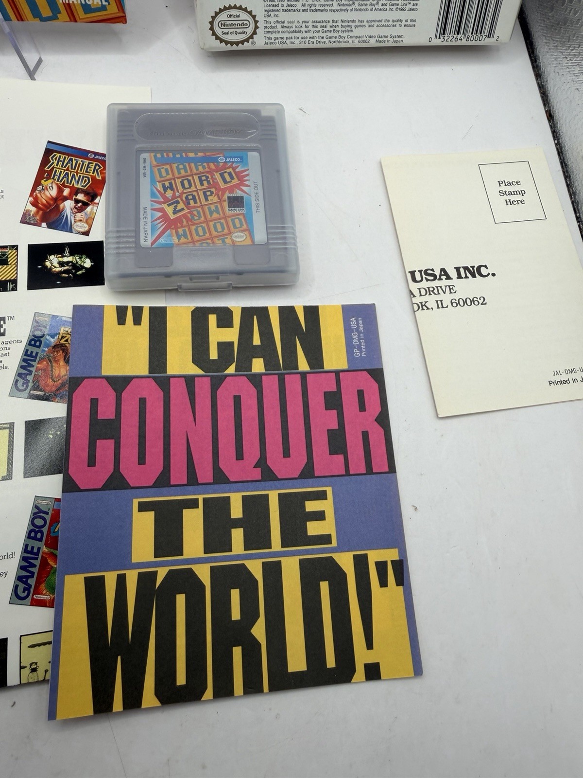 Word Zap (Nintendo Game Boy Gameboy) Complete in Box CIB Rare Fast Shipping