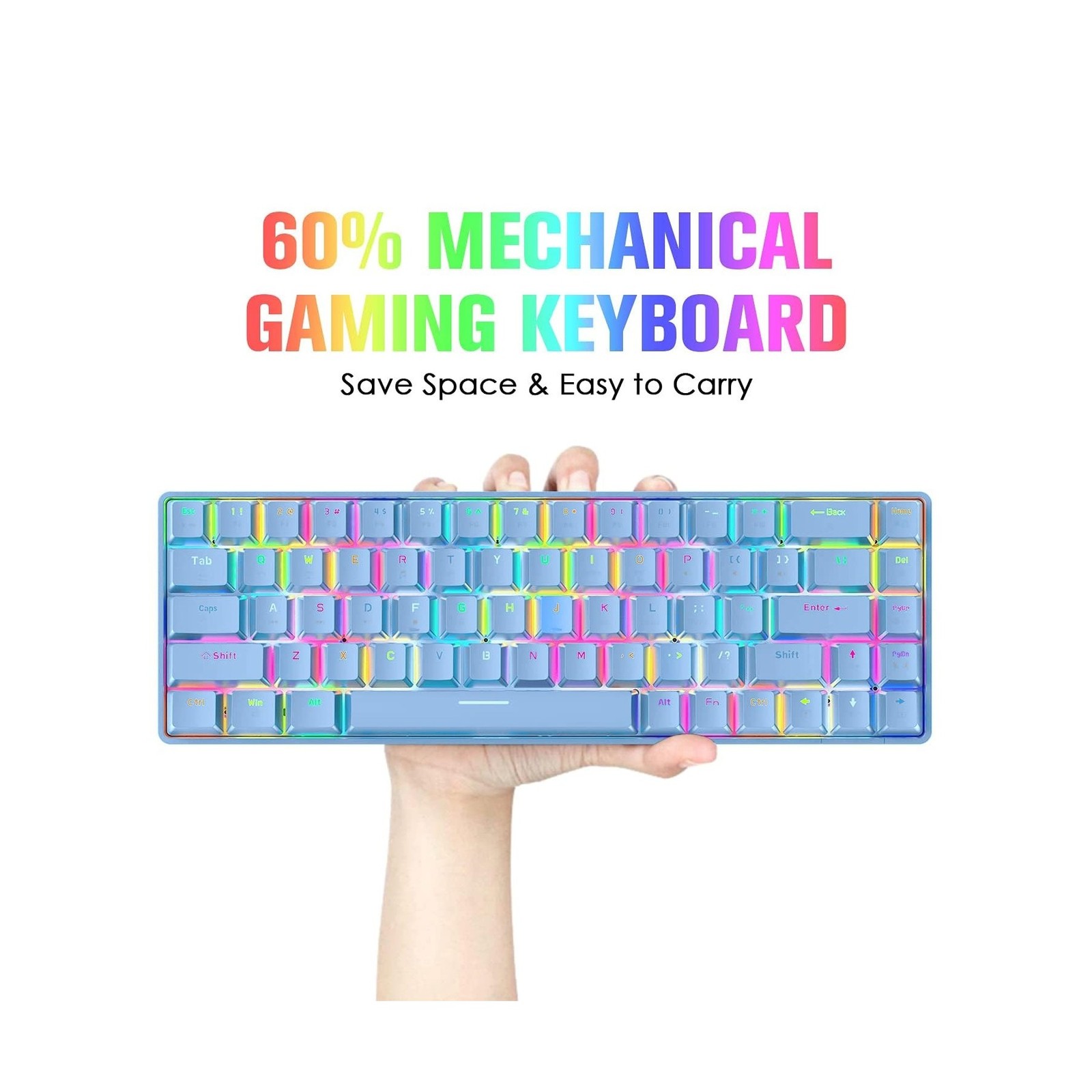 65% Wired Gaming Mechanical Keyboard and Mouse Combo, Mini 68 K… FAST USA SHIP