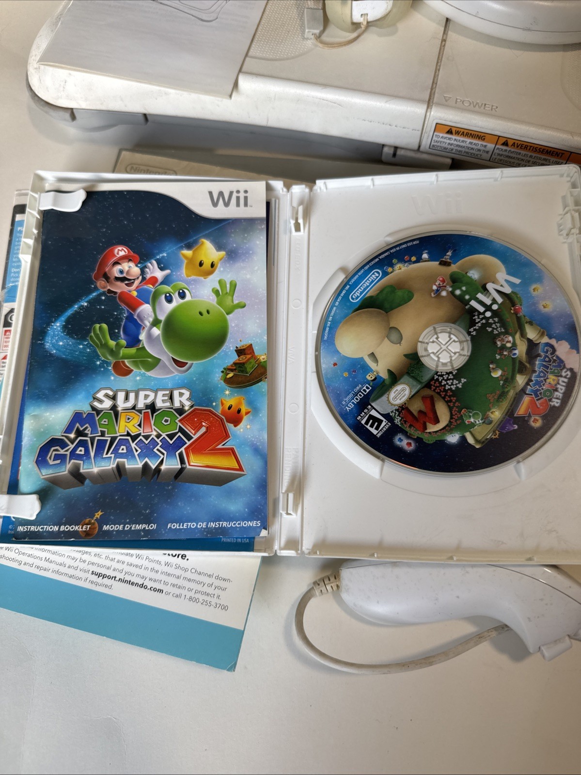 Nintendo Wii Console Bundle Working Tested w/ 2 Remotes Wii Sports Resort WiiFit