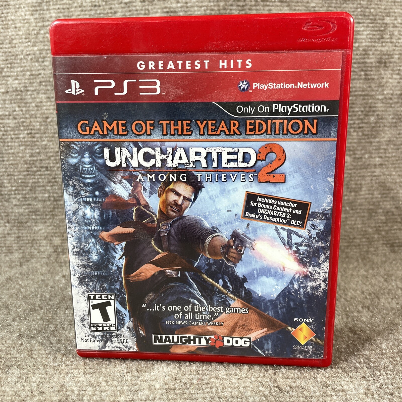 Lot Of 3 Uncharted 2 3 Drake’s Fortune Among Thieves Deception Adult Owned PS3