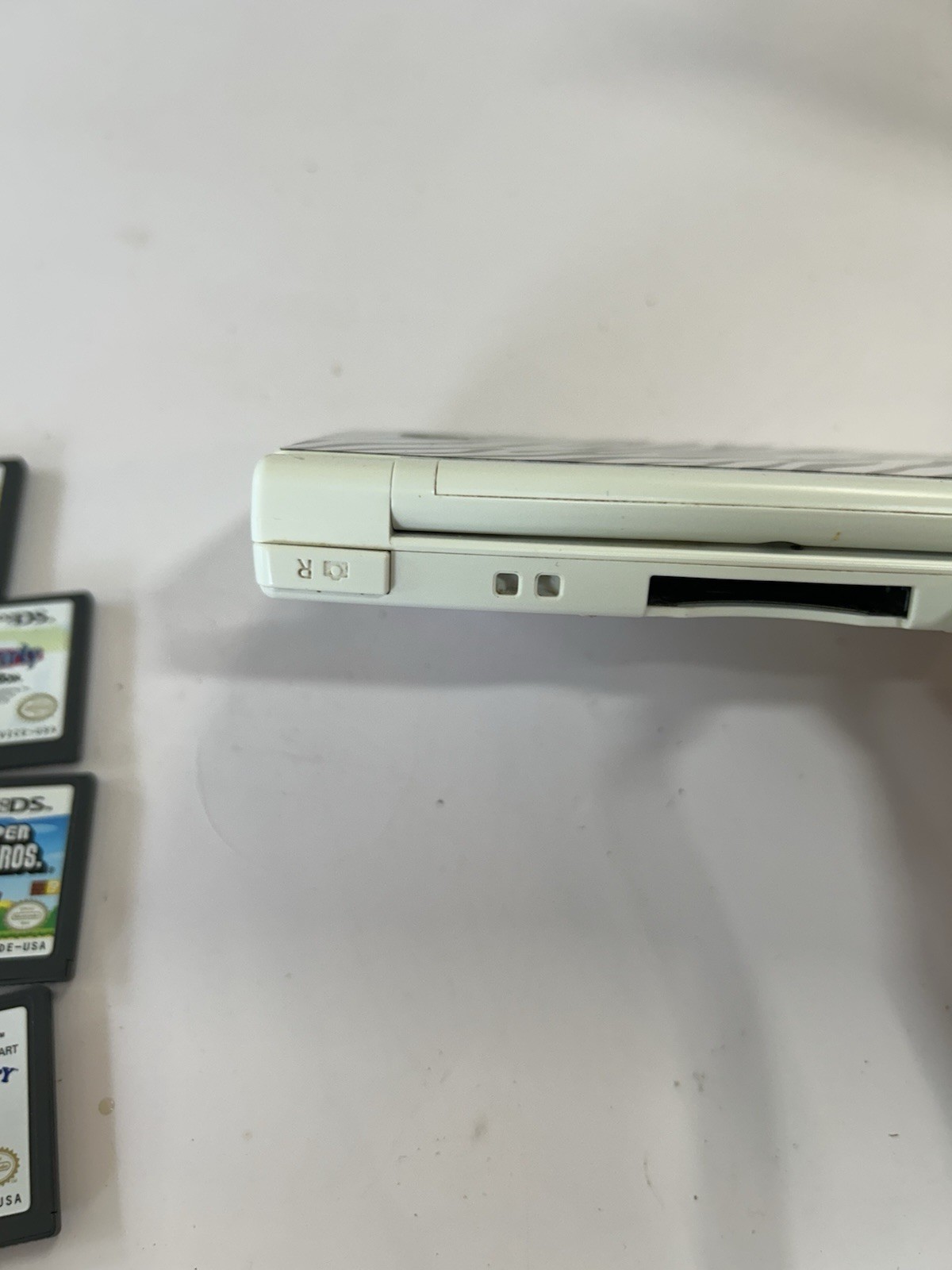 Nintendo DSi White With Print Cover Handheld System with 7 Games