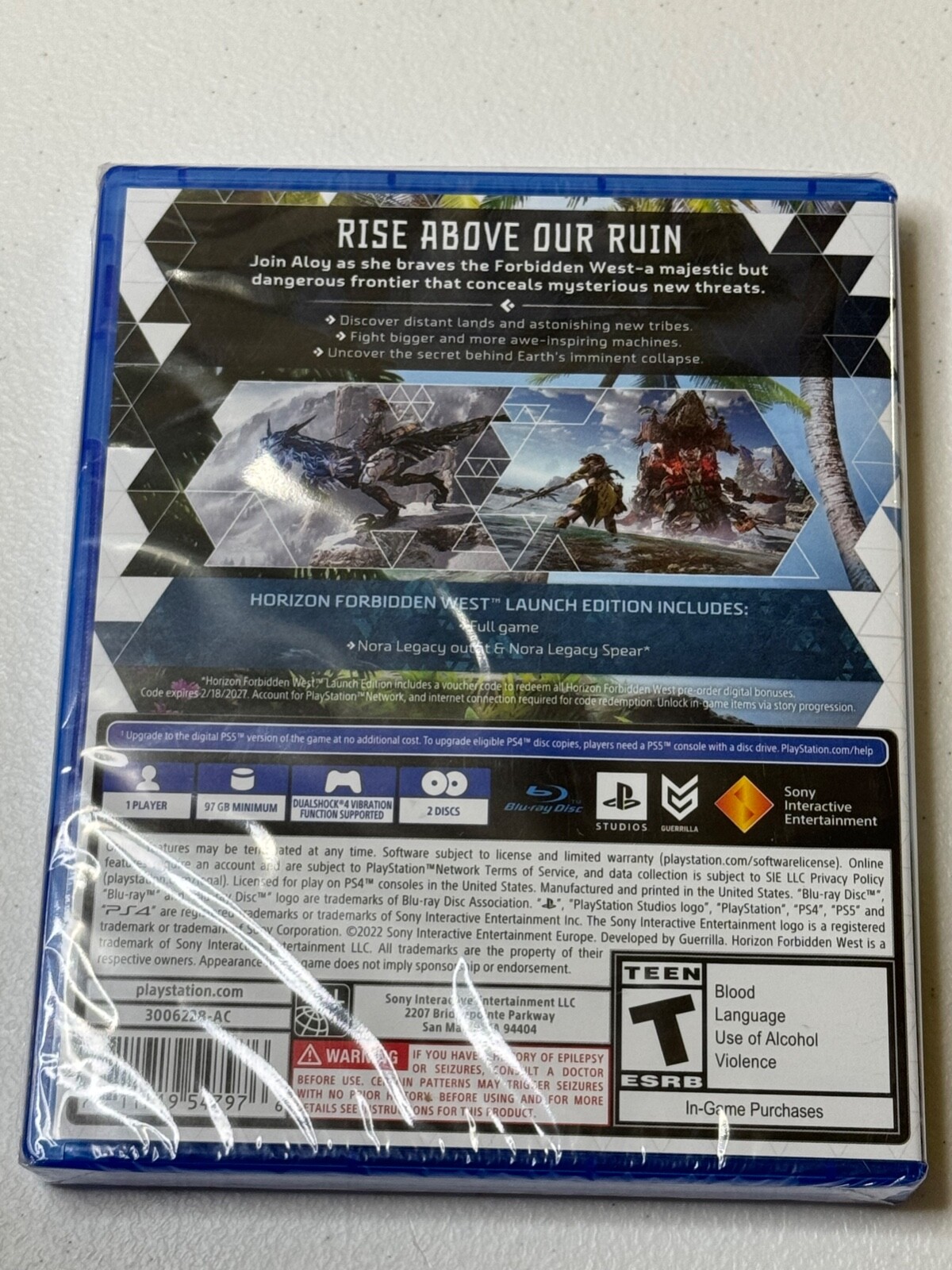New Horizon Forbidden West Launch Edition Sony PlayStation 4 PS4 Sealed
