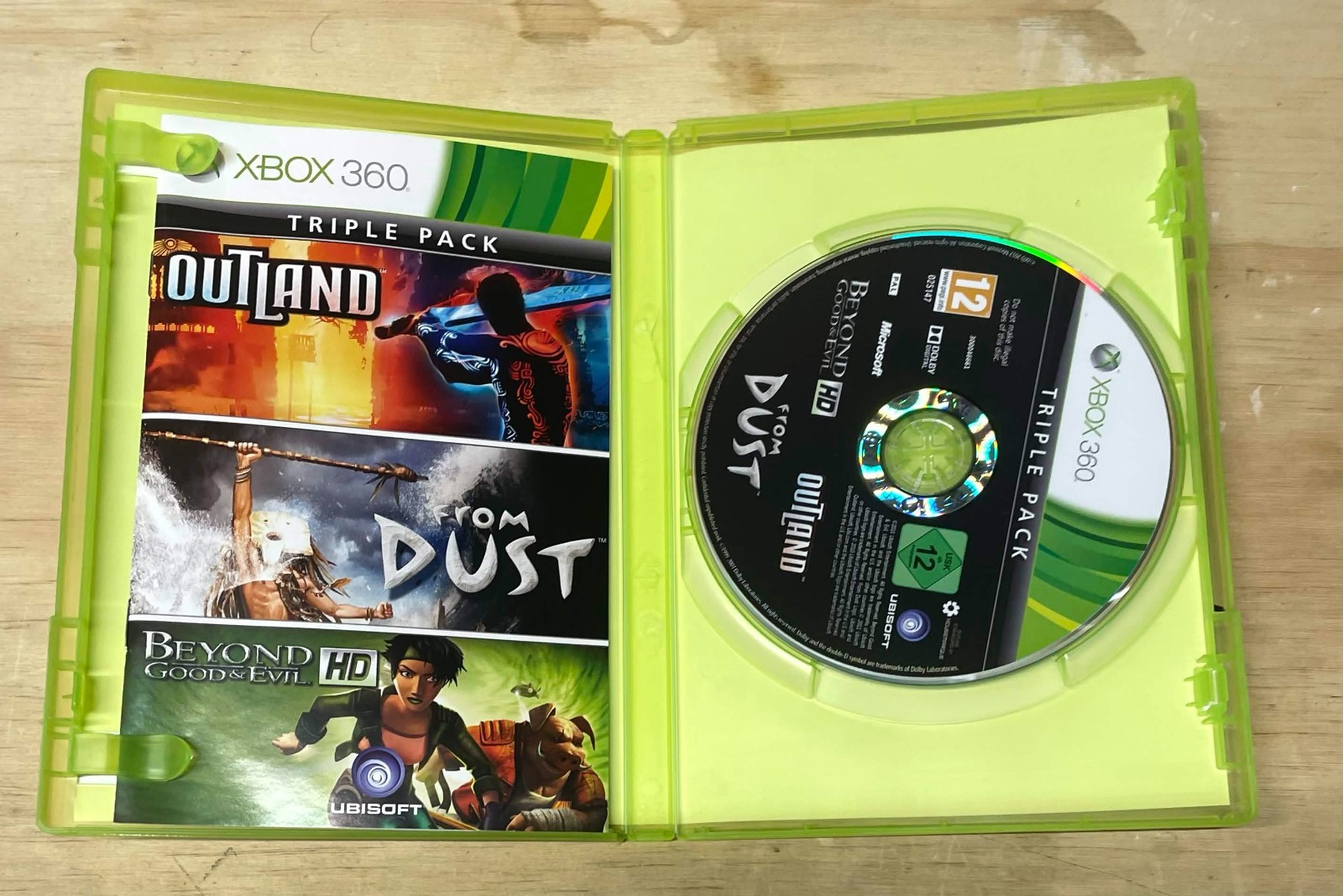 PAL ENGLISH XBOX 360 TRIPLE PACK OUTLAND FROM DUST BEYOND GOOD & EVIL