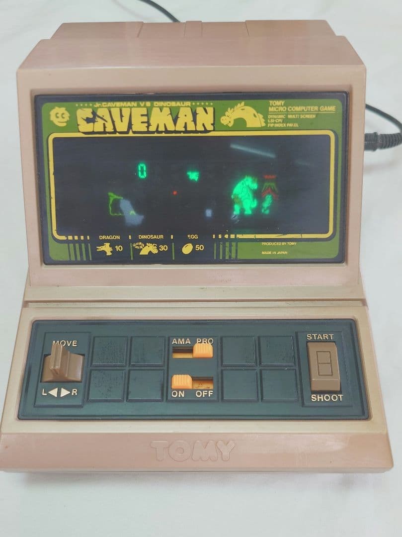 TOMY Caveman Vintage Handheld LSI Game Tested Working Boxed Japan