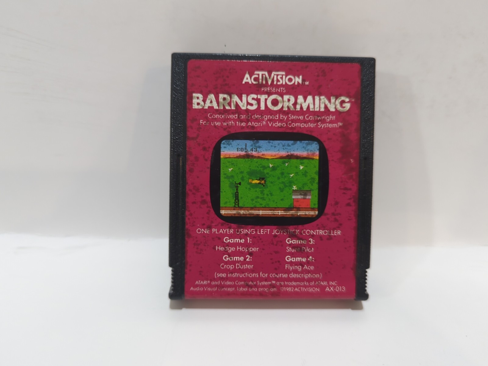 Barnstorming (ATARI 2600, by Activision) Cartridge tested.