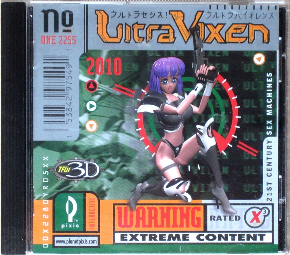 UltraVixen Sexy 1997 3D Adult Anime/Manga 3D PC Game Complete with Never-Used CD