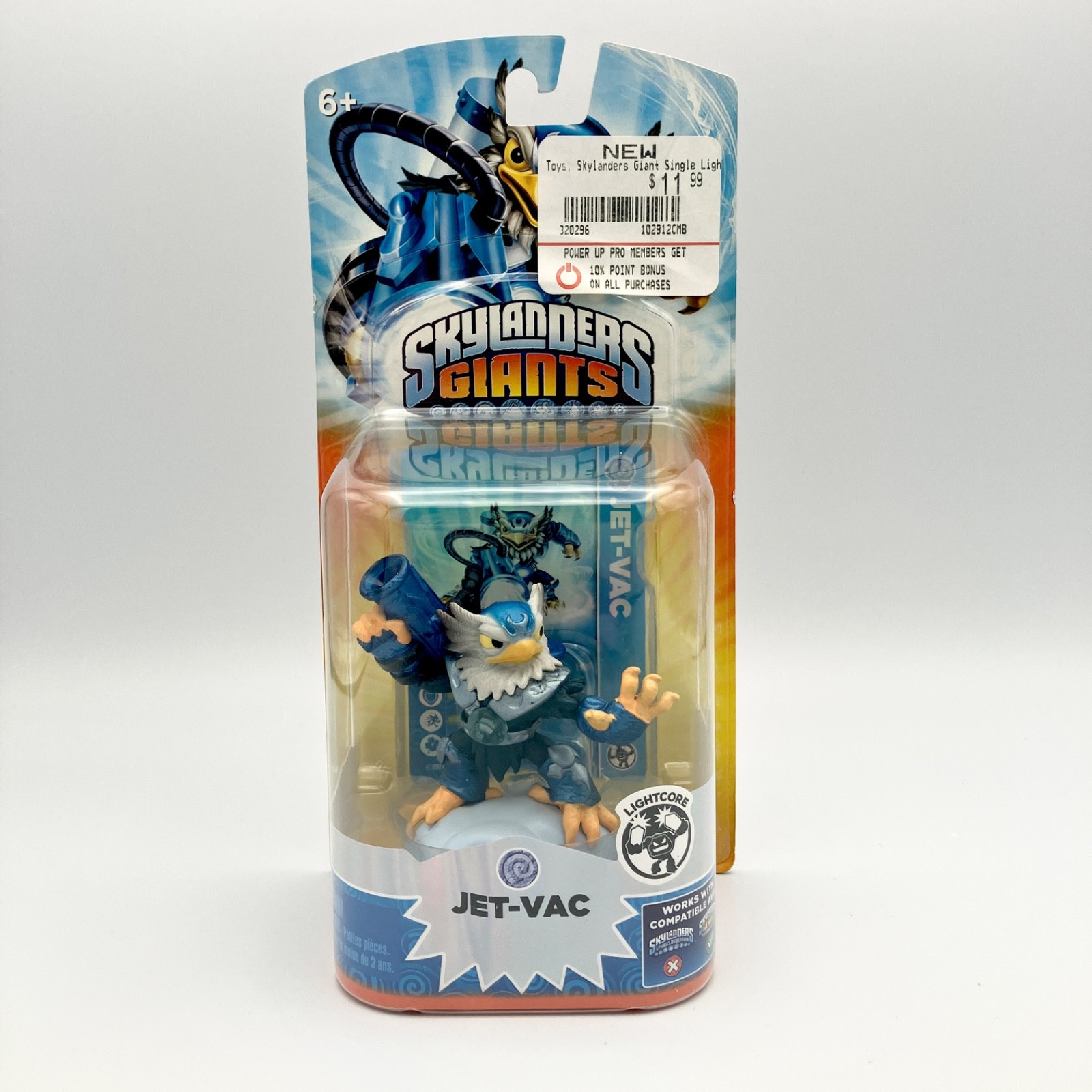 Skylanders Giants Jet Vac Lightcore Figure NIB Activision NEW SEALED
