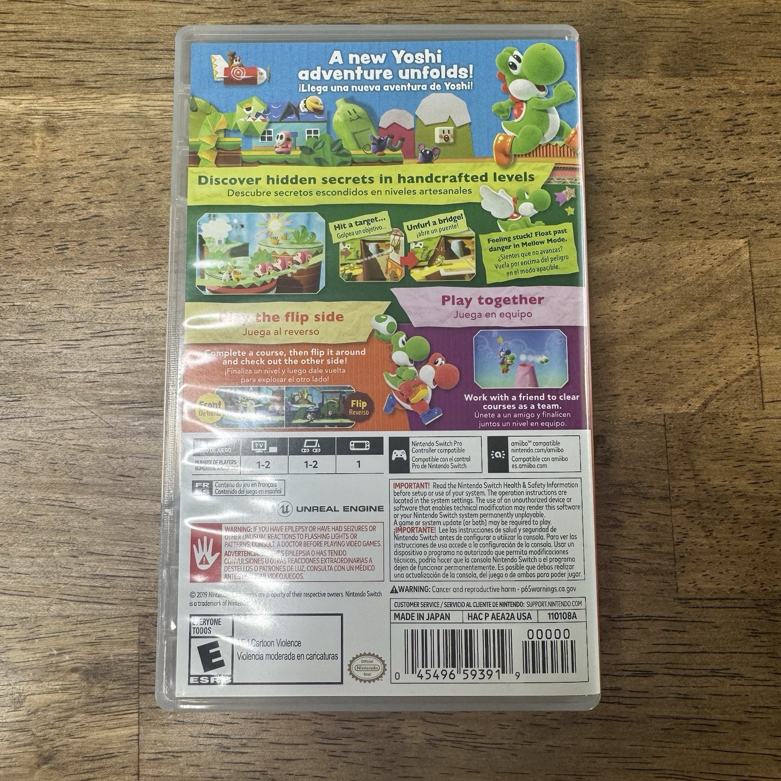 Yoshi’s Crafted World – Nintendo Switch – Cartridge And Case- Tested Works
