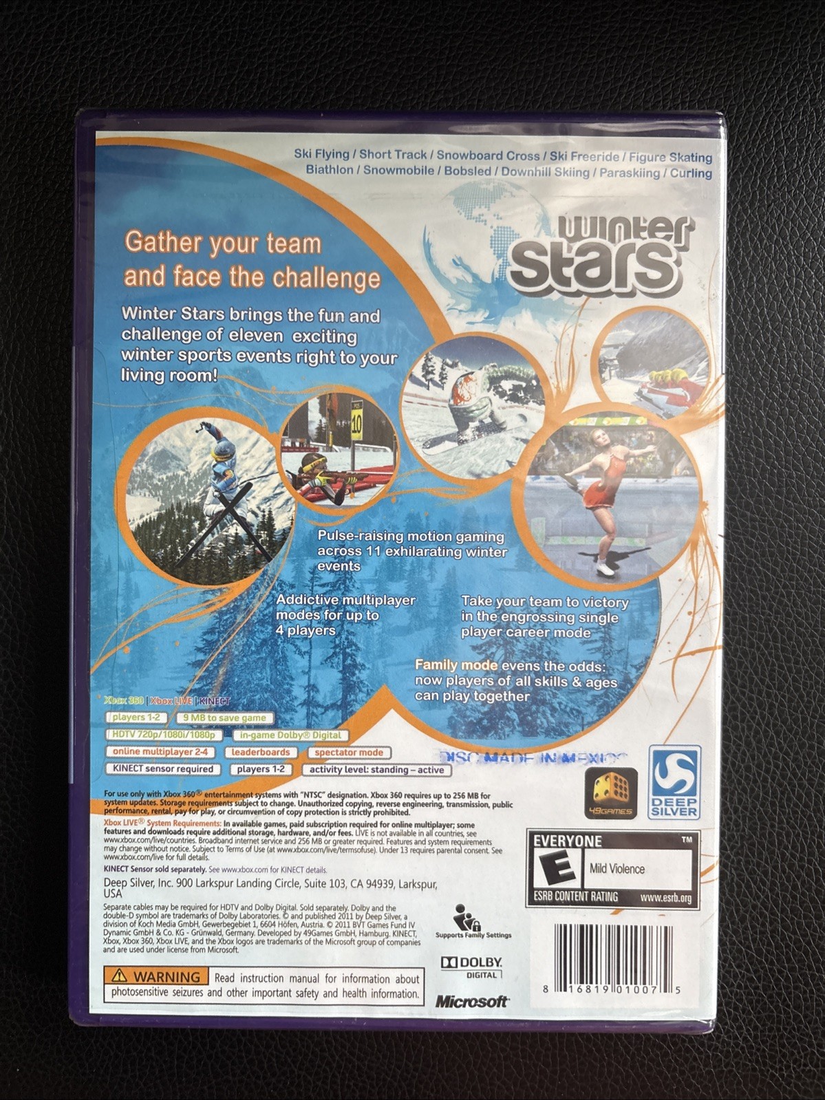 WINTER STARS XBOX 360 KINECT NEW FACTORY SEALED