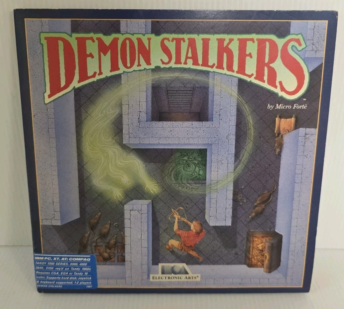 Demon Stalkers (Commodore 64 C64) 5.25 Floppy Disk CIB Complete + Extras