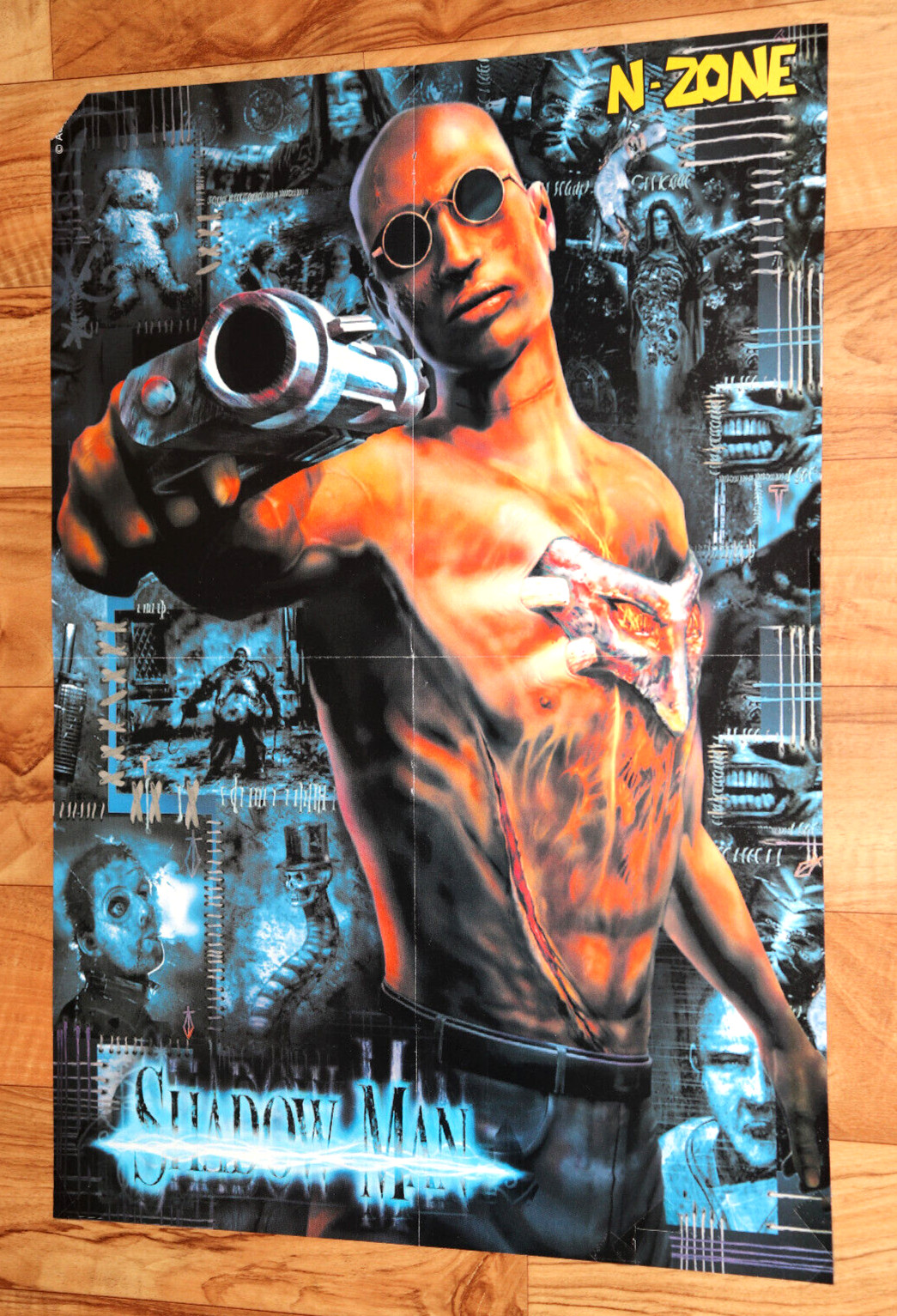 Shadow Man / Hybrid Heaven Konami Nintendo 64 Vintage Poster 55x40cm