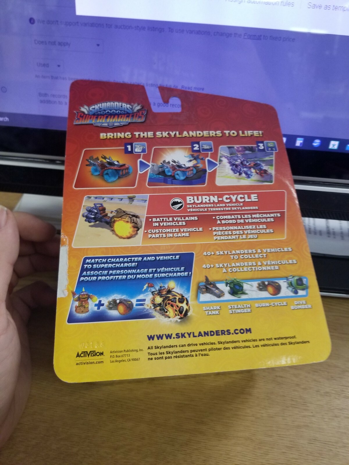 Skylanders : Superchargers, *BURN CYCLE * Vehicle, 2015 Activision – NEW