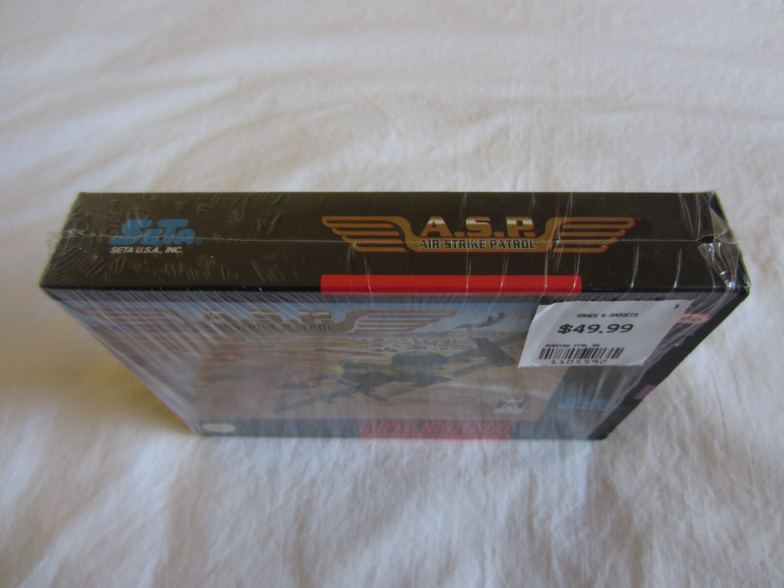 A.S.P. Air Strike Patrol (SNES) Super Nintendo CIB Complete + Poster 1995 SETA