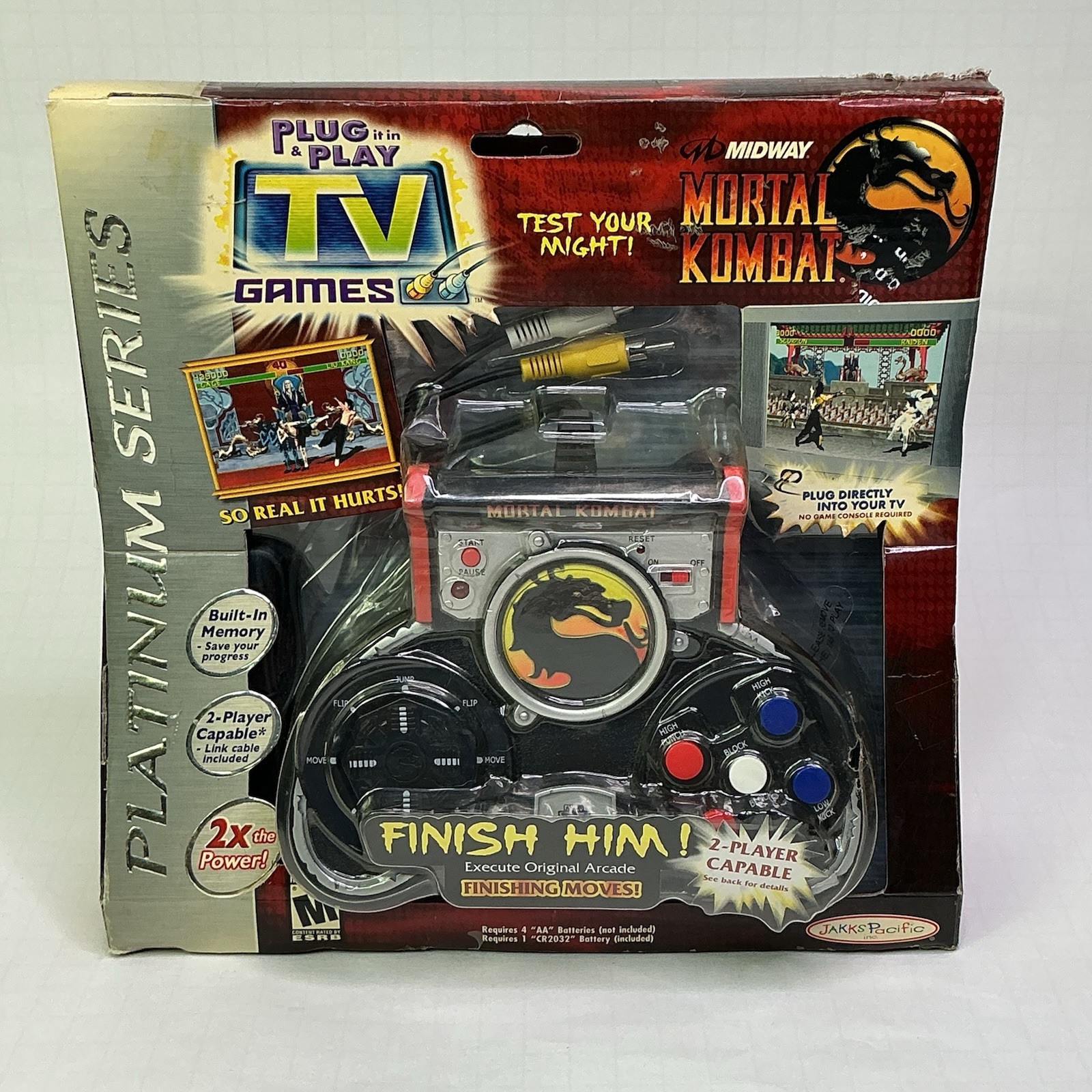 JAKKS Pacific Mortal Kombat Plug & Play TV Game Controller 2-Player, 2004
