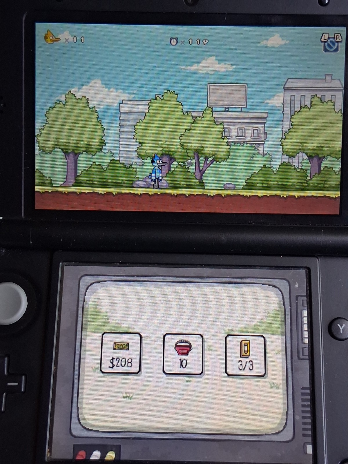 Regular Show 3DS Mordecai Rigby 8 Bit Land Nintendo Complete Tested Working CIB