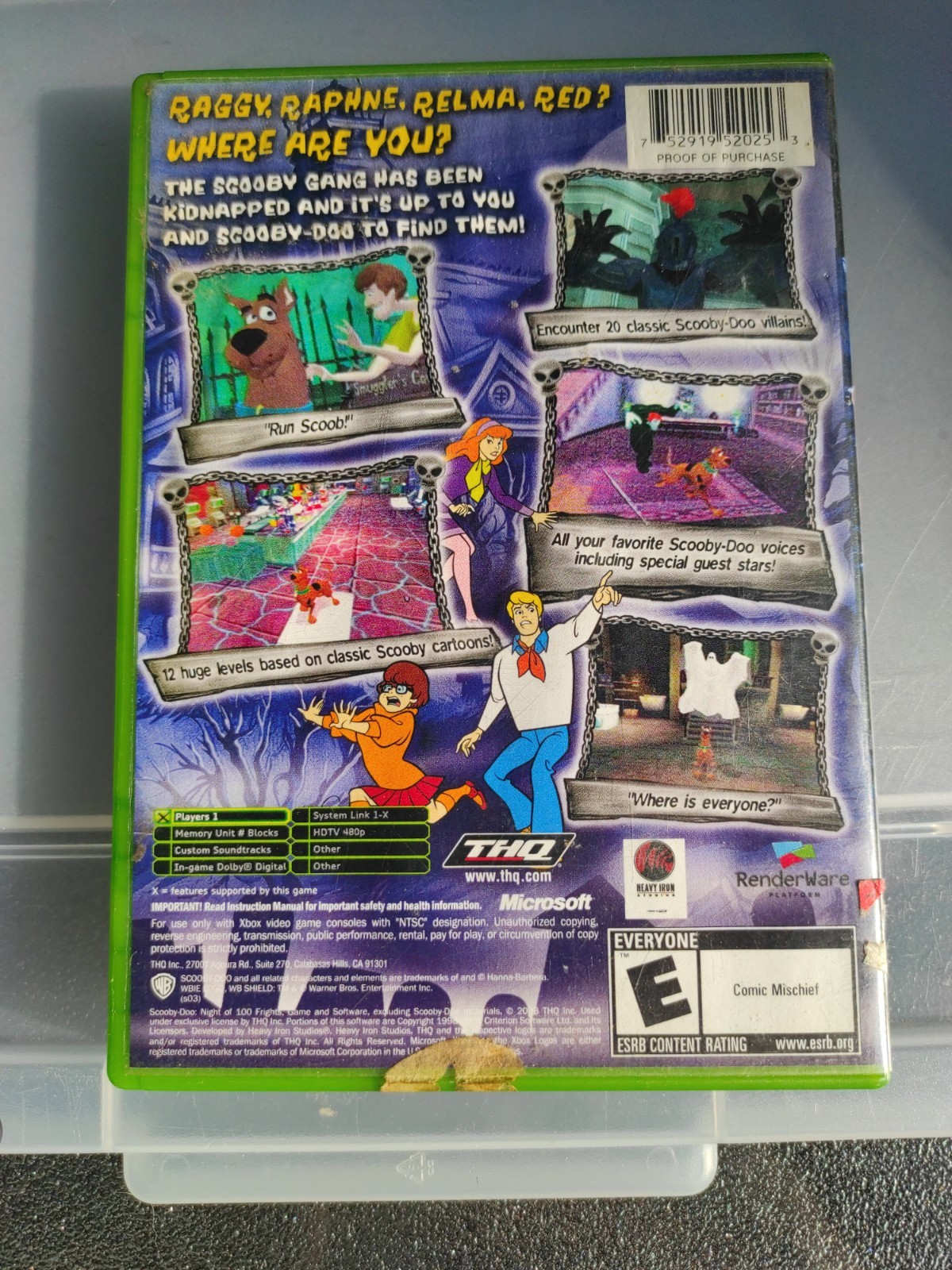 Scooby-Doo Night Of 100 Frights (Xbox, 2003) CIB, Pristine Disc, Tested & Works