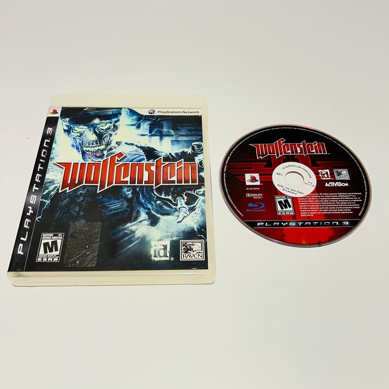 Wolfenstein (PlayStation 3 PS3, 2009) No Manual Tested