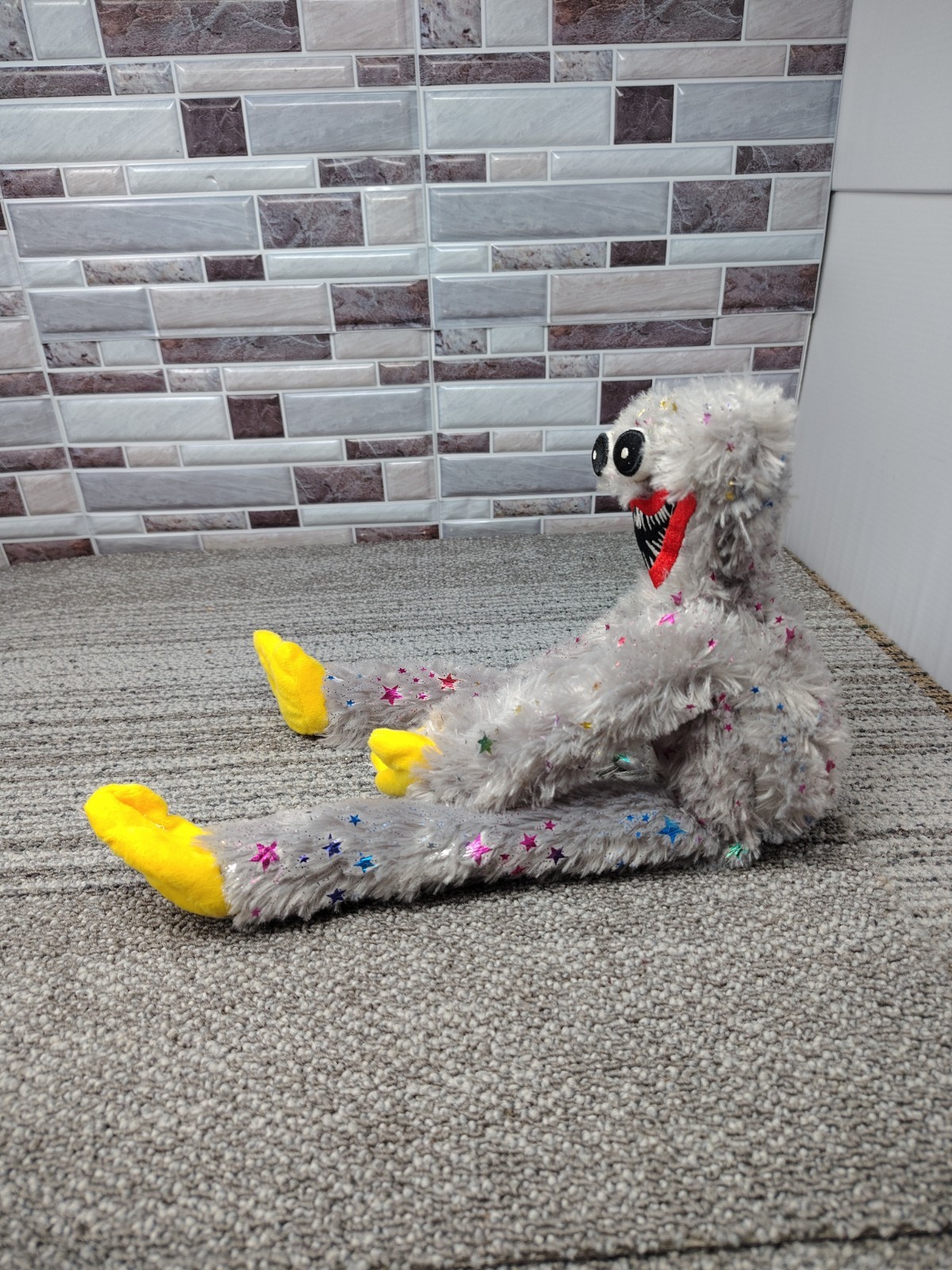 Poppy Playtime Gray Italo Huggy Wuggy Stary Plush Stuffed Animal