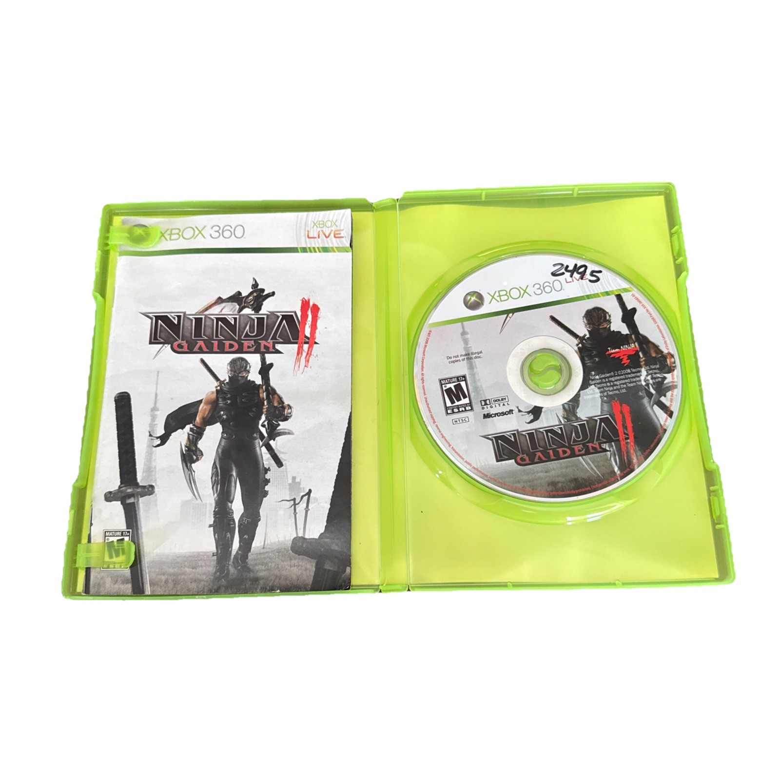 Ninja Gaiden II 2 (Xbox 360, 2008) CIB Complete Excellent Condition
