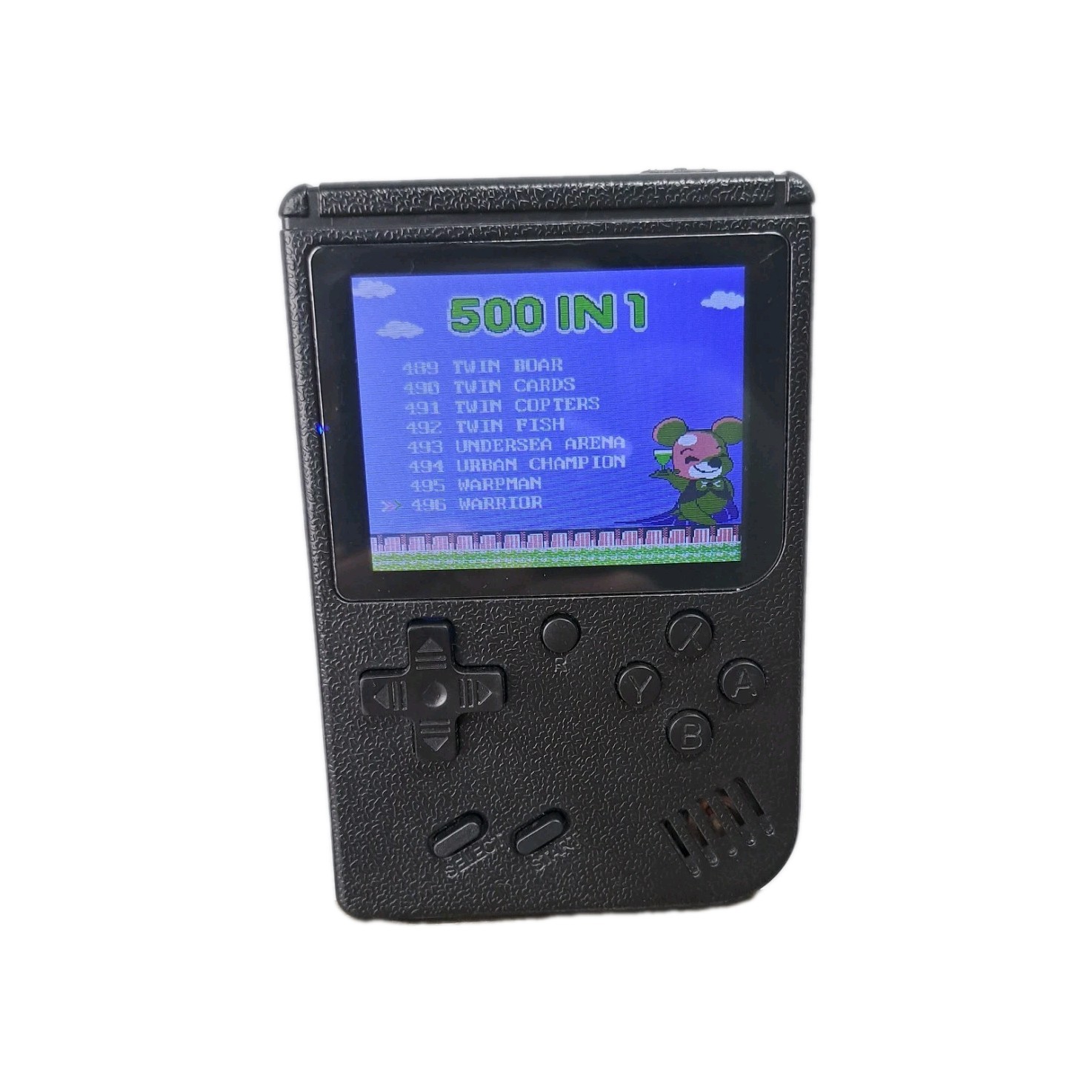 500 In 1 Retro Handheld Game Console Black Portable Tested Works