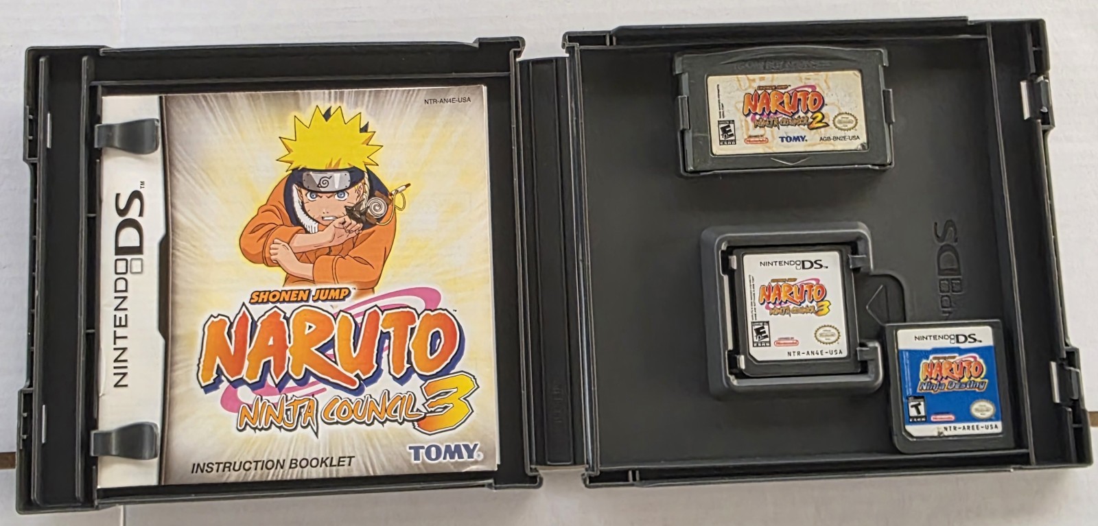 Naruto: Ninja Council 2, 3, & Ninja Destiny (Nintendo DS, GBA) Lot of 3 – Tested