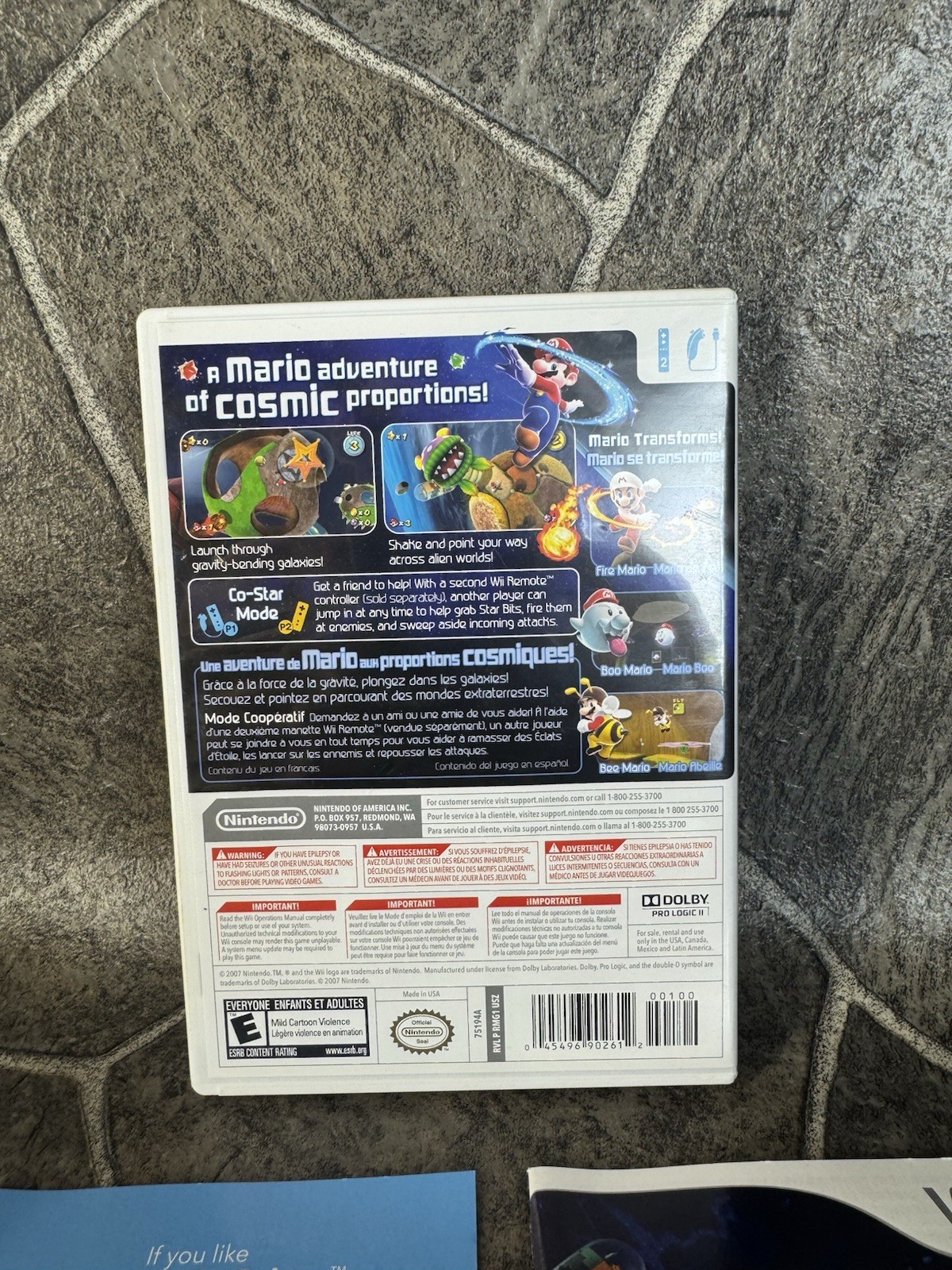 Nintendo Wii Super Mario Galaxy Nintendo Selects (Nintendo WII, 2011) Complete