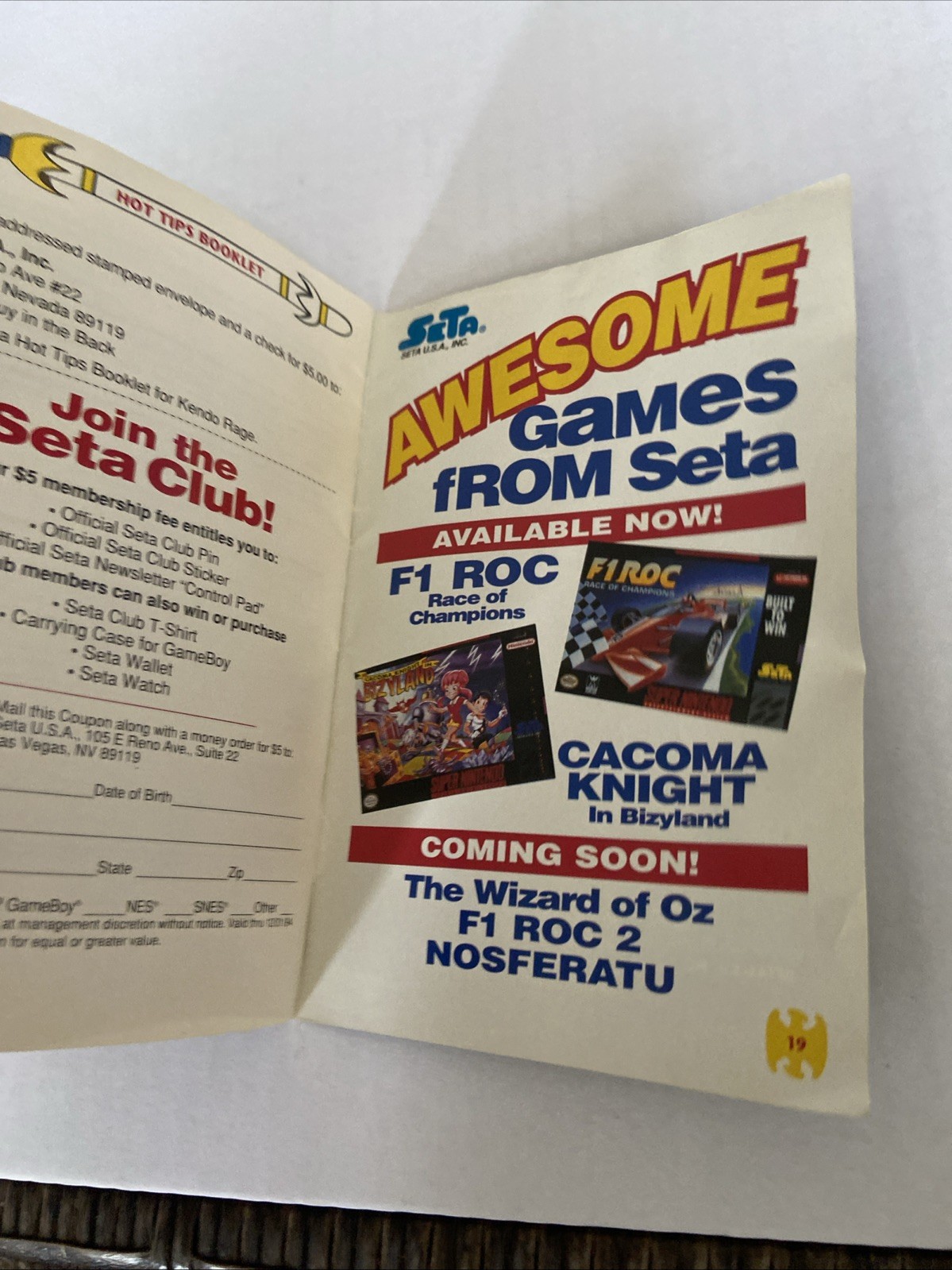 Kendo Rage SNES Instruction Manual ONLY
