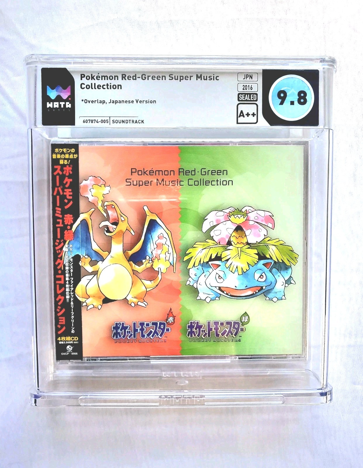 GEM MINT WATA 9.8 A++ POKEMON RED & GREEN Super Music Collection! 4-Discs V RARE