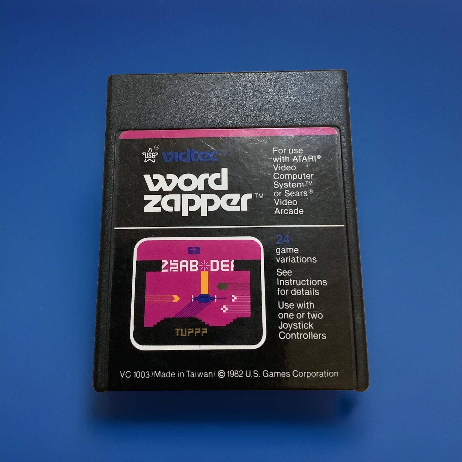 Word Zapper Atari or Sears Video Arcade GAME CARTRIDGE ONLY Vidtec 1982