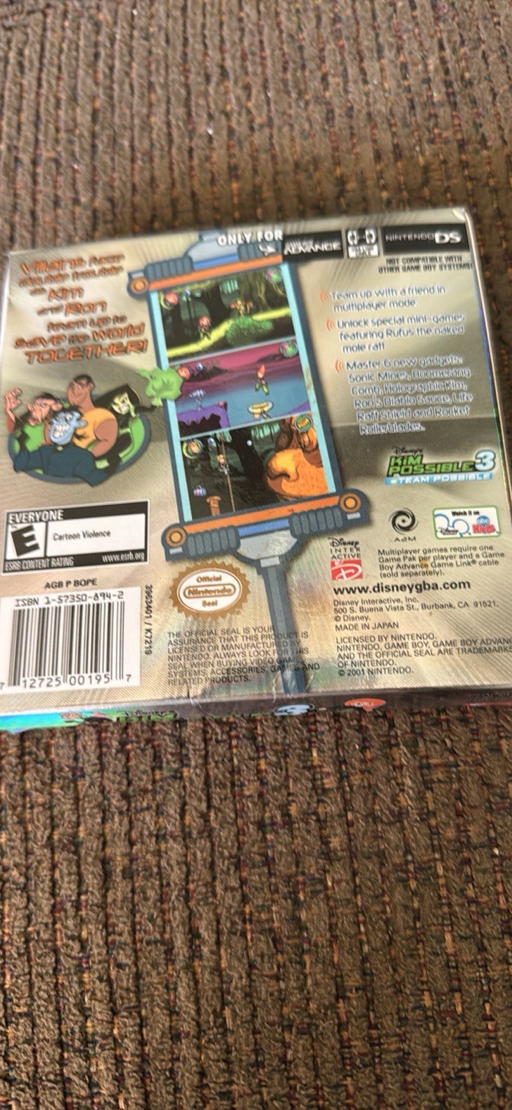 Disney’s Kim Possible 3: Team Possible Nintendo GBA w/ Box Disney Interactive E