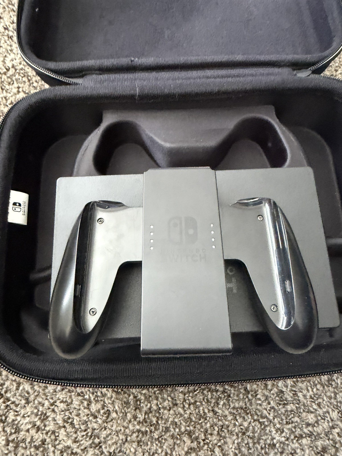Nintendo Switch Carrying Case + Docking Station + Joy Con Comfort Grip No Cords