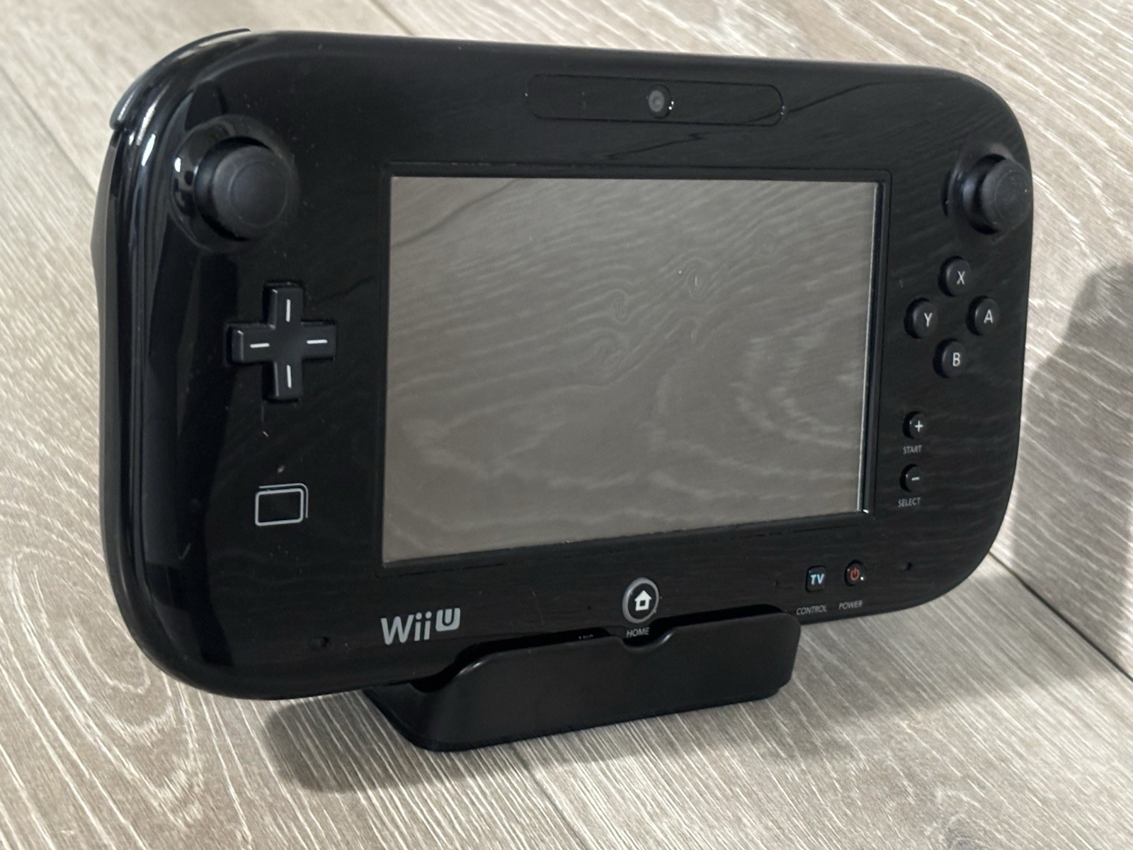 Nintendo Wii U WUP-010 US GamePad Black + Charging Cradle Dock ONLY – NO CHARGER
