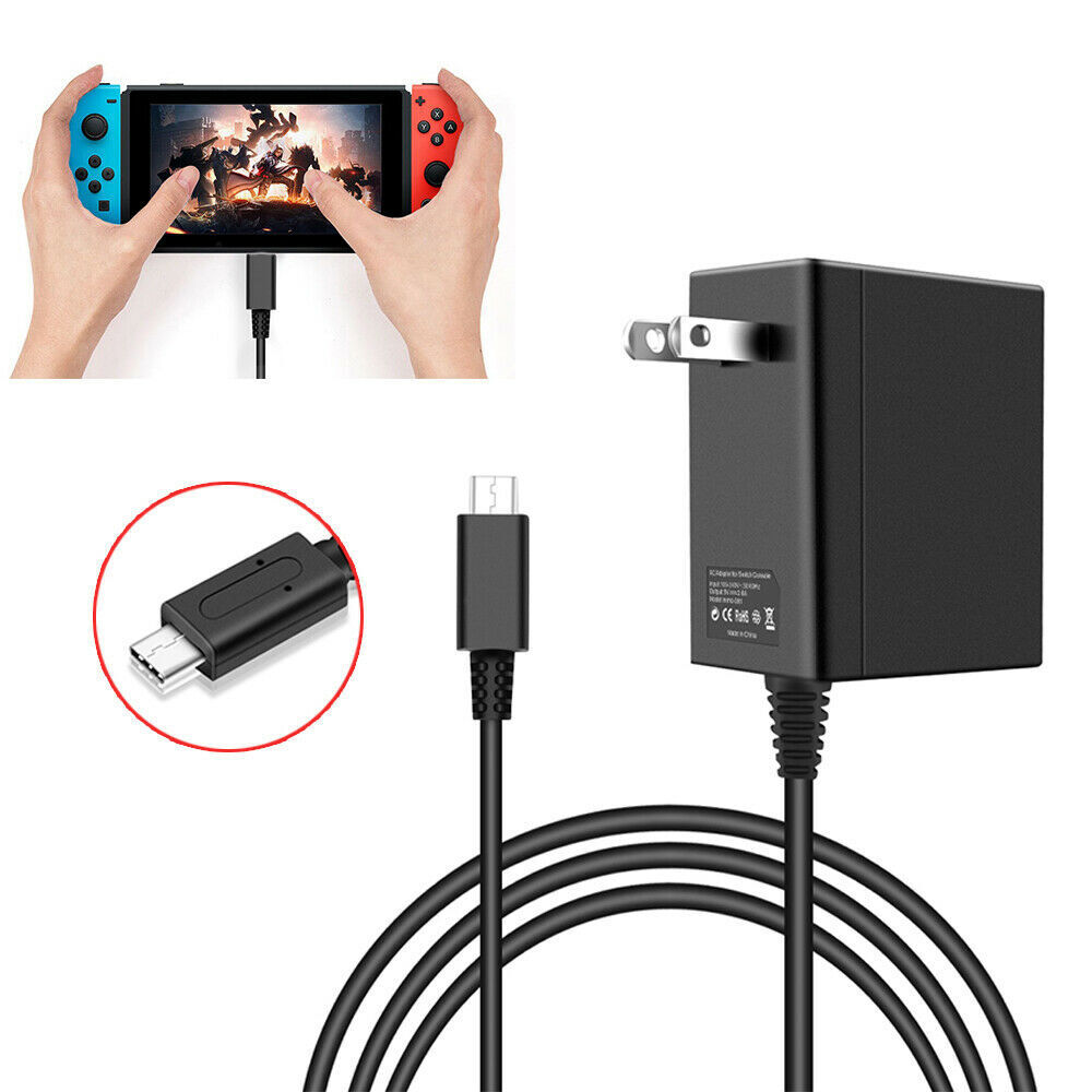 5/15V Charger For Nintendo Switch AC Adapter Cable Home Wall Travel Power Supply