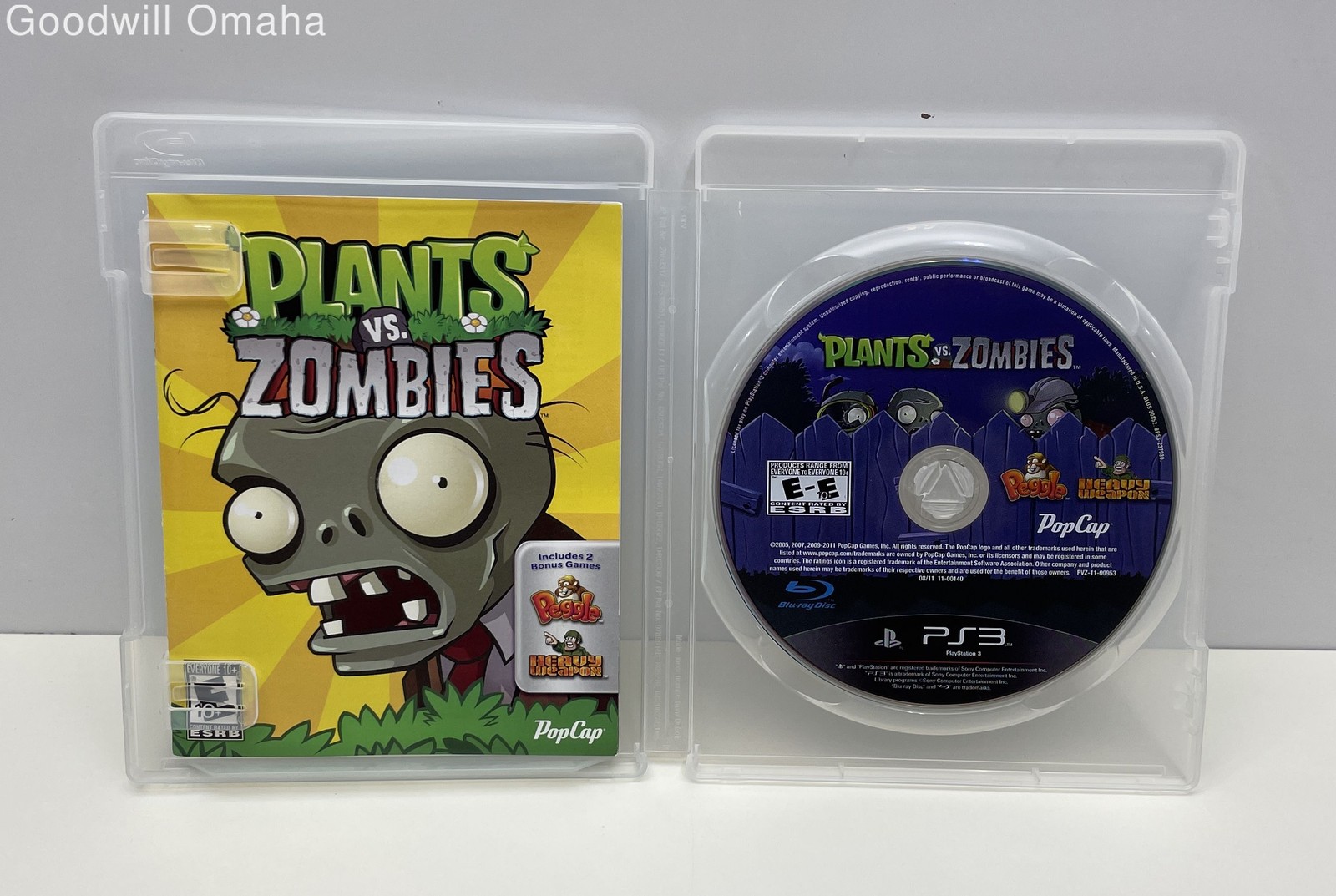 Sony PlayStation 3 (PS3) – Plants vs. Zombies + Manual – Boot Tested