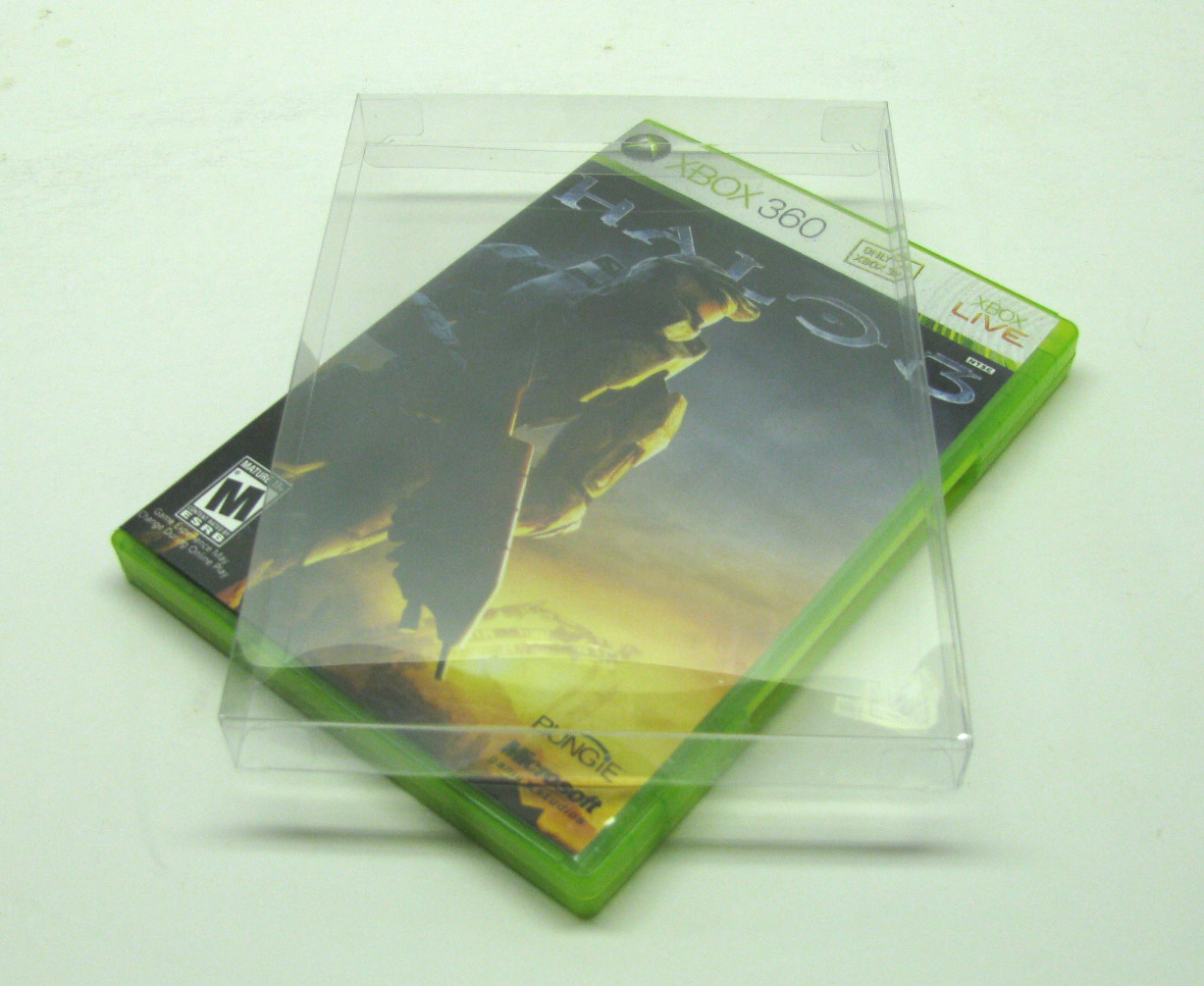 10Pack XBOX 360 CIB GAME – CLEAR PLASTIC PROTECTIVE BOX PROTECTOR CASE SLEEVE