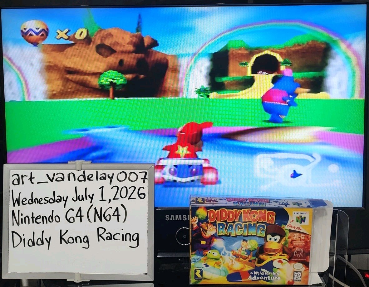 Diddy Kong Racing – (N64, 1997) *VGC w/ Manual + Case Protector* Tested! READ!!!